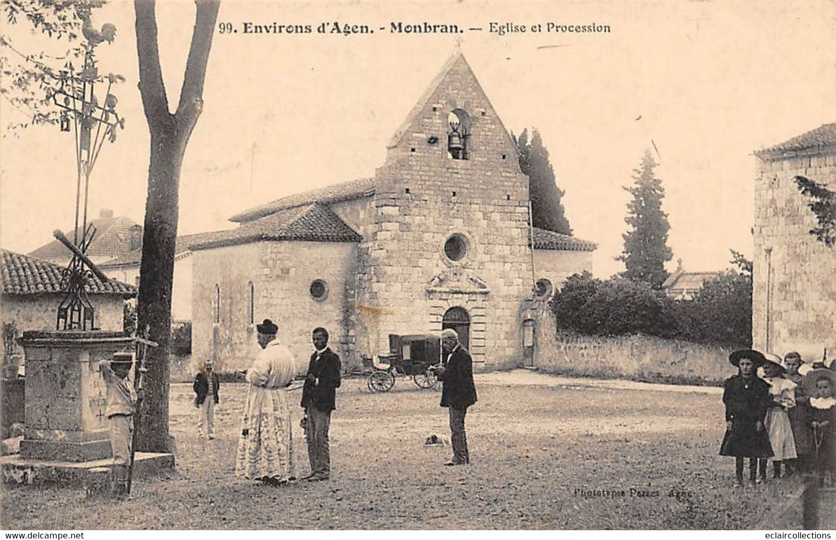 Monbran      47        Eglise Et Procession        (voir Scan) - Andere & Zonder Classificatie