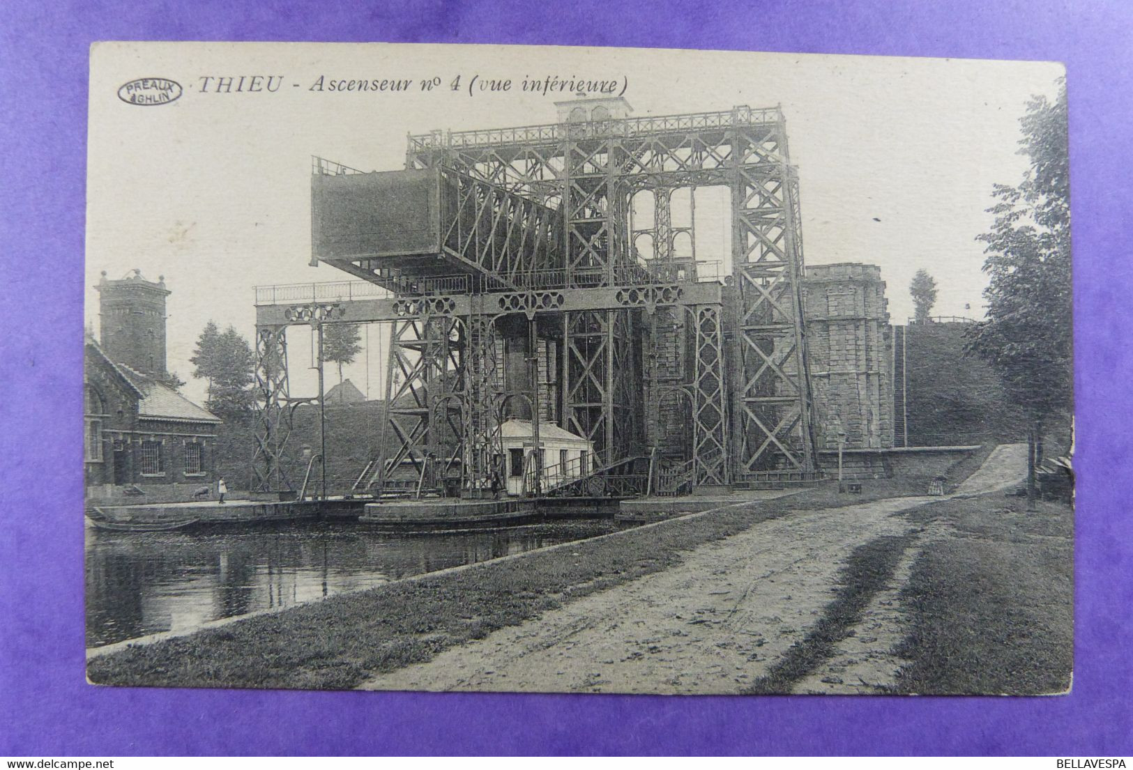 Thieu Ascenseur N° 4- La Louviere. Sluis Sas Bateau Binnenvaart Canal 3 X Cpa - Tugboats