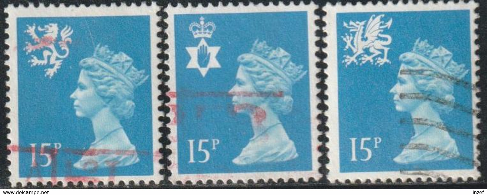 GB 1989 Yv. N°1422 à 1424 - 15p Bleu - Oblitéré - Non Classificati