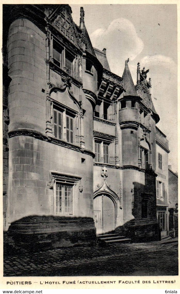 8119  POITIERS  L HOTEL FUME Actuellement Faculté De Lettres      (scan Recto-verso) 86 Vienne - Poitiers