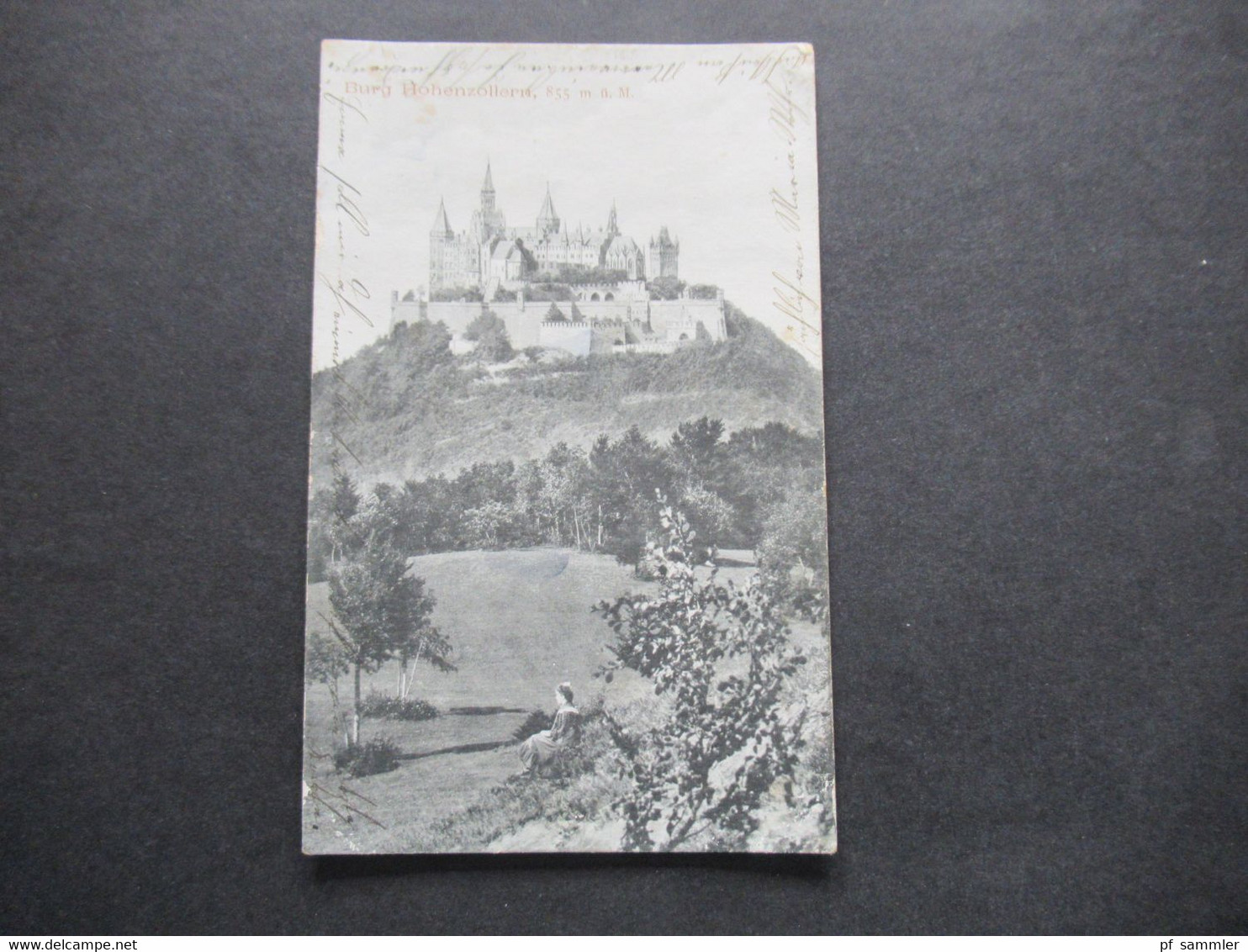 DR 1906 AK Burg Hohenzollern, 855m Verlag Gebrüber Metz, Tübingen Stempel K1 Sentenhart - Hechingen