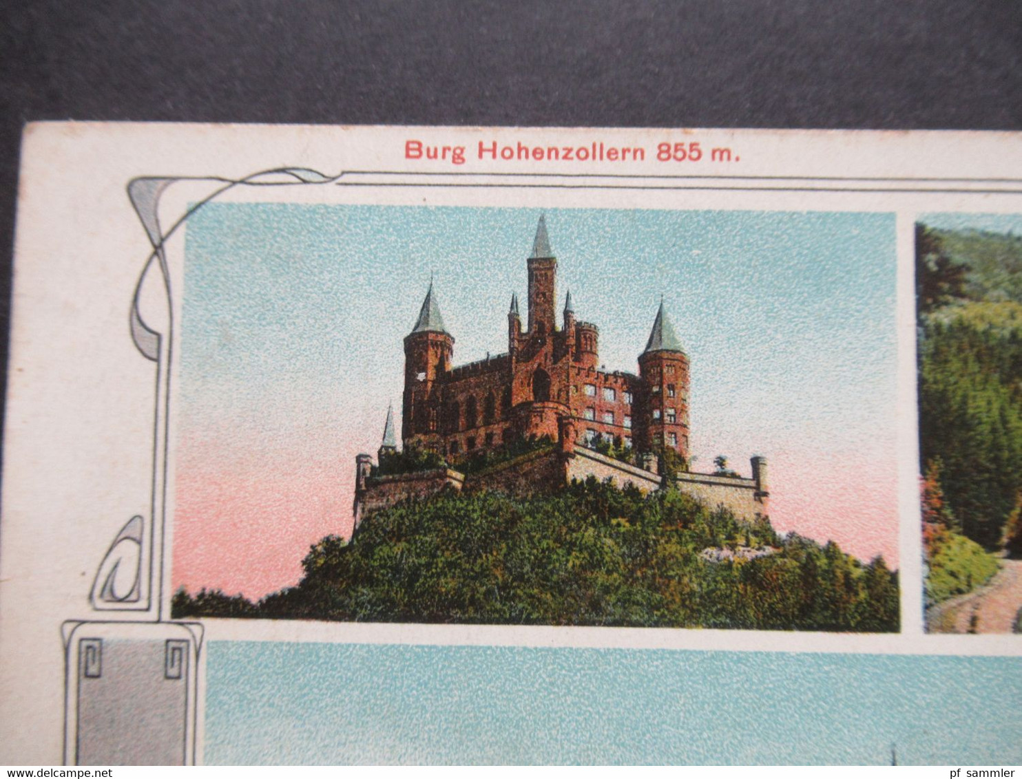 DR 1911 Mehrbild AK Burg Hohenzollern Maria Zell, Schlosshof Verlag H. Sting, Tübingen - Hechingen