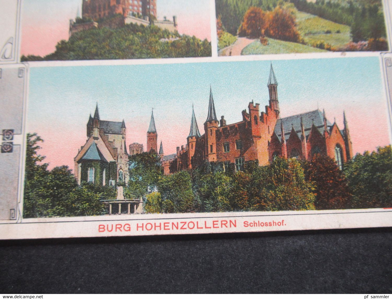 DR 1911 Mehrbild AK Burg Hohenzollern Maria Zell, Schlosshof Verlag H. Sting, Tübingen - Hechingen