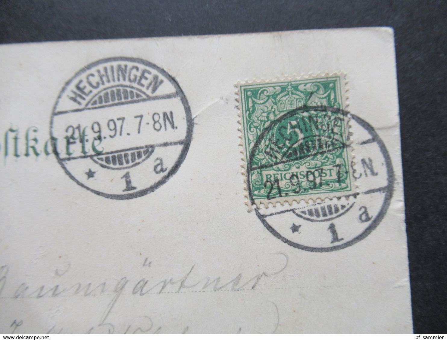 DR 1897 Frühere AK Gruss Vom Hohenzollern  Kunstverlag Gebrüder Metz, Tübingen Stempel Esslingen Bahnhof - Hechingen