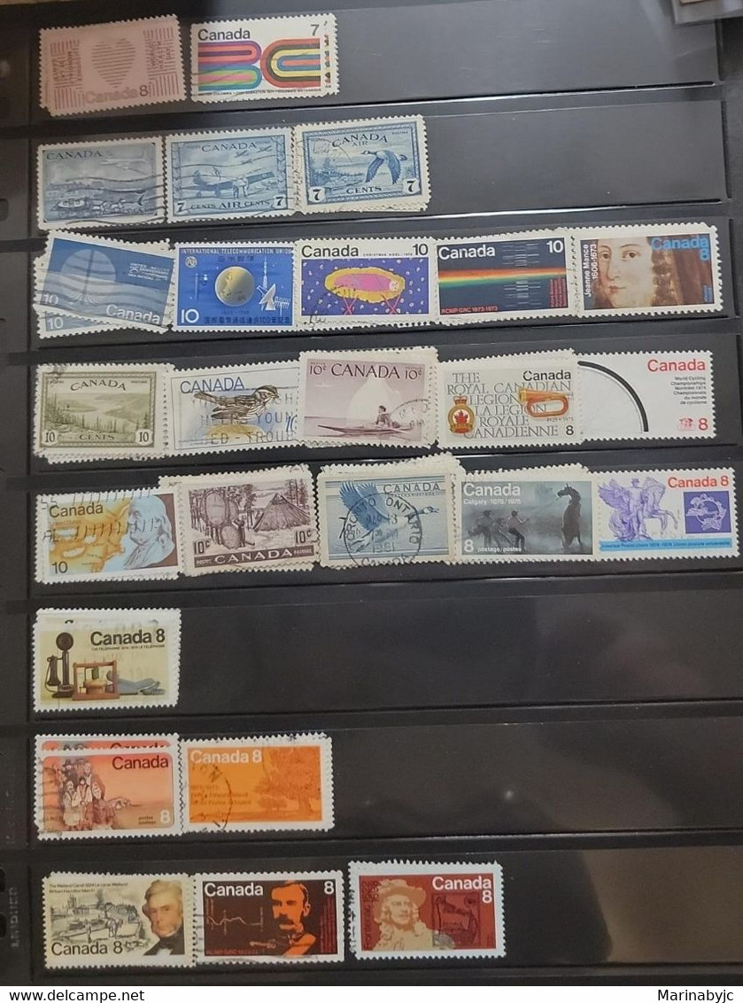 SP) 1940-1959 CANADA, SPECIAL COLLECTION MNH, WILDLIFE, TRAPPER, UNIONS, AIRMAIL, SOME CANCELLED AND OVERPRINTS - Andere & Zonder Classificatie
