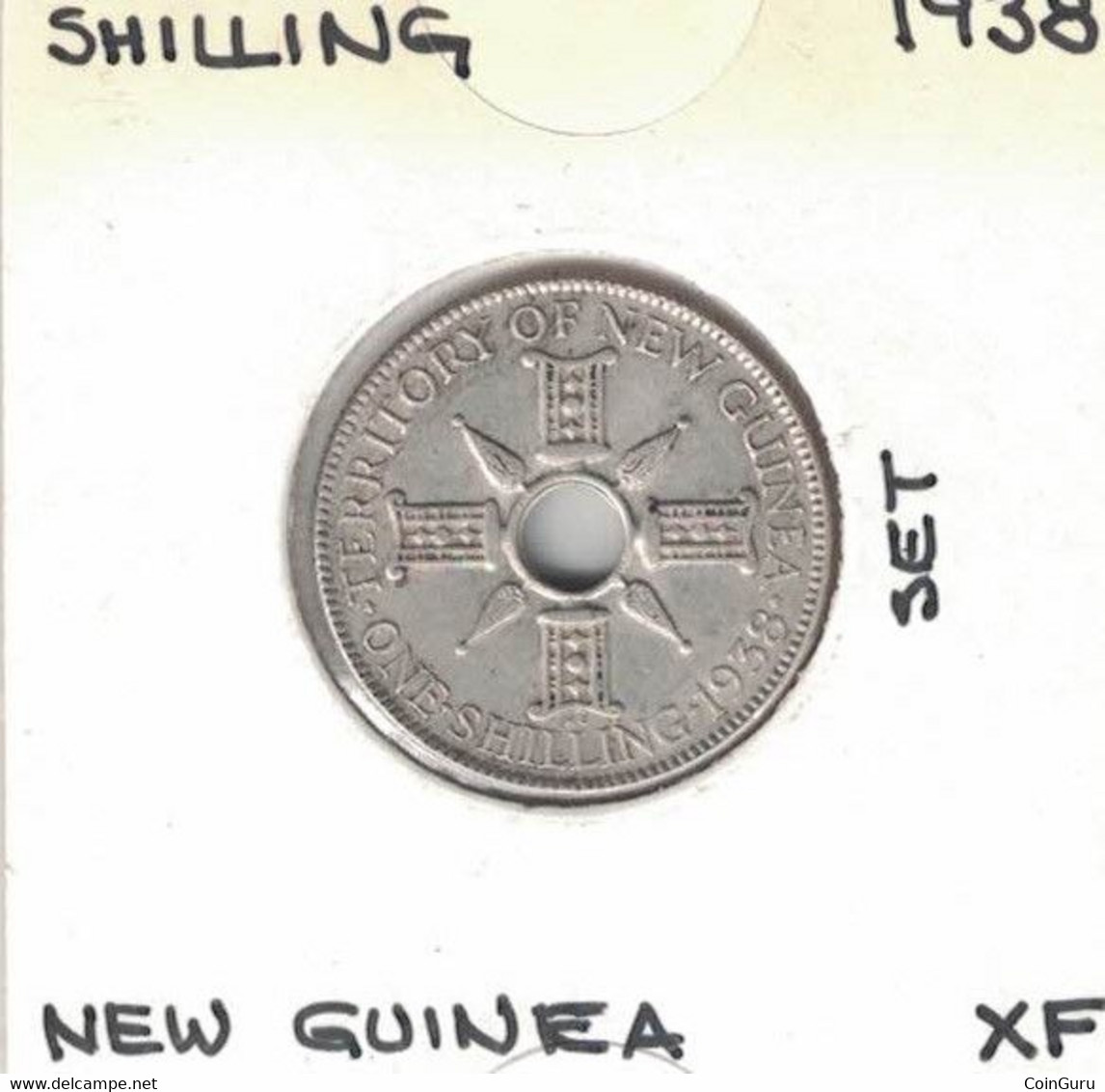 New Guinea 1 Shilling 1938, High Grade, KM#8 - Papúa Nueva Guinea