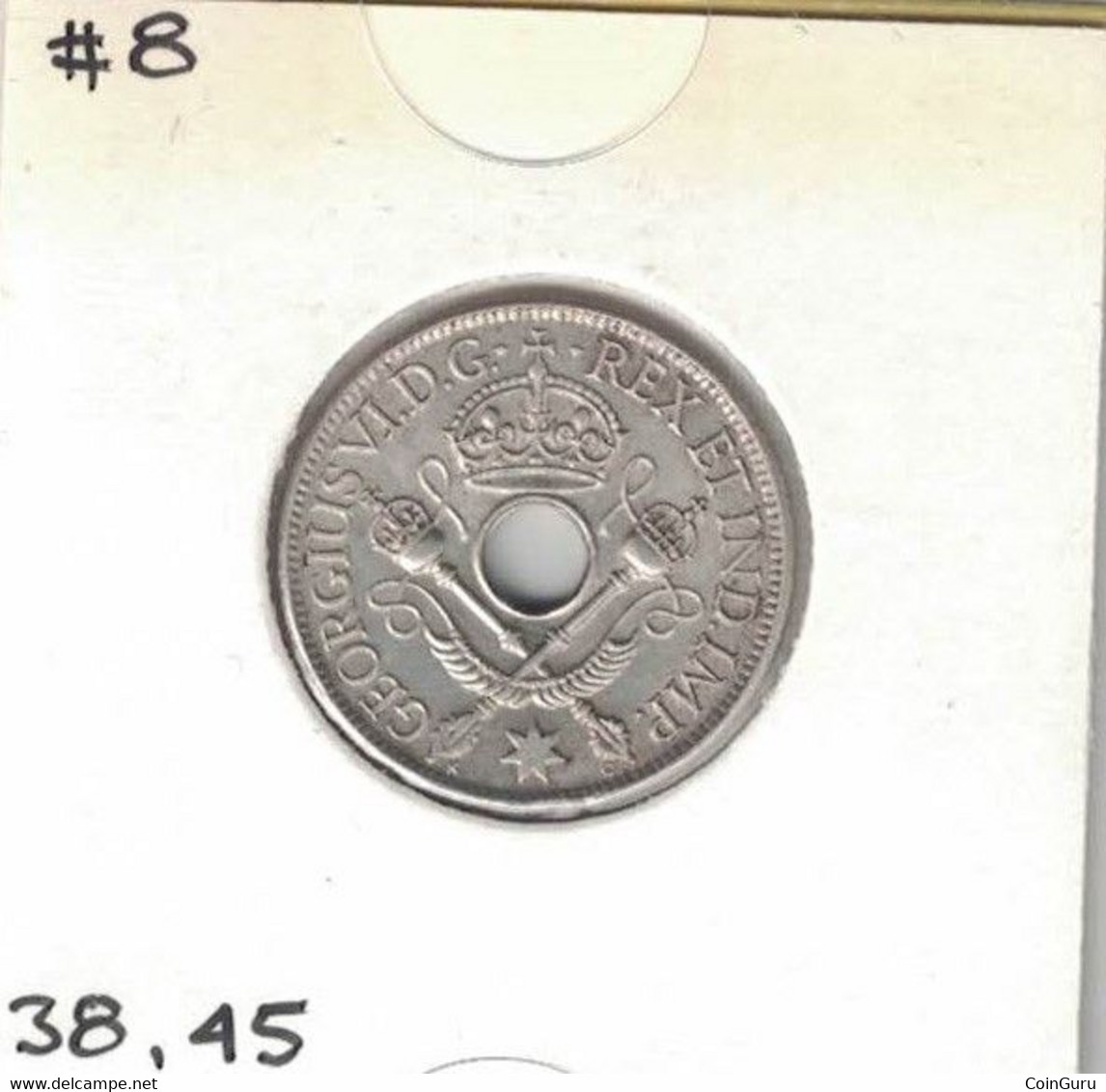 New Guinea 1 Shilling 1938, High Grade, KM#8 - Papúa Nueva Guinea