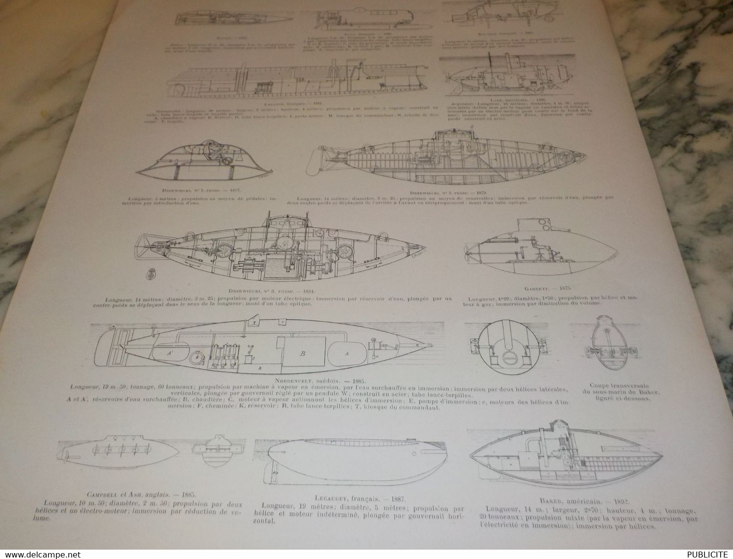 LES PROGRES DE LA NAVIGATION SOUS MARINE  1899 - Bateaux