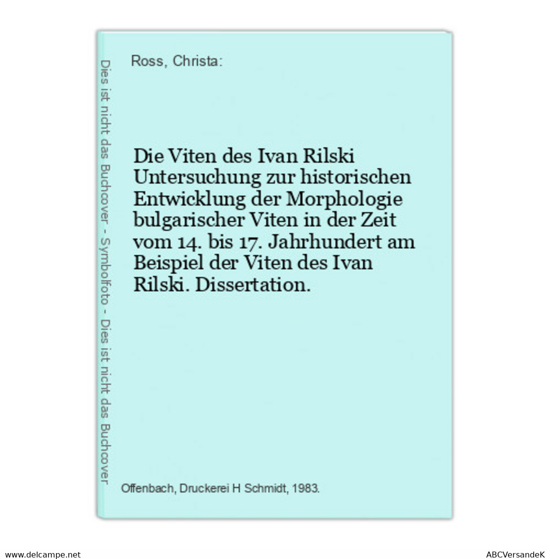 Die Viten Des Ivan Rilski - Filosofie