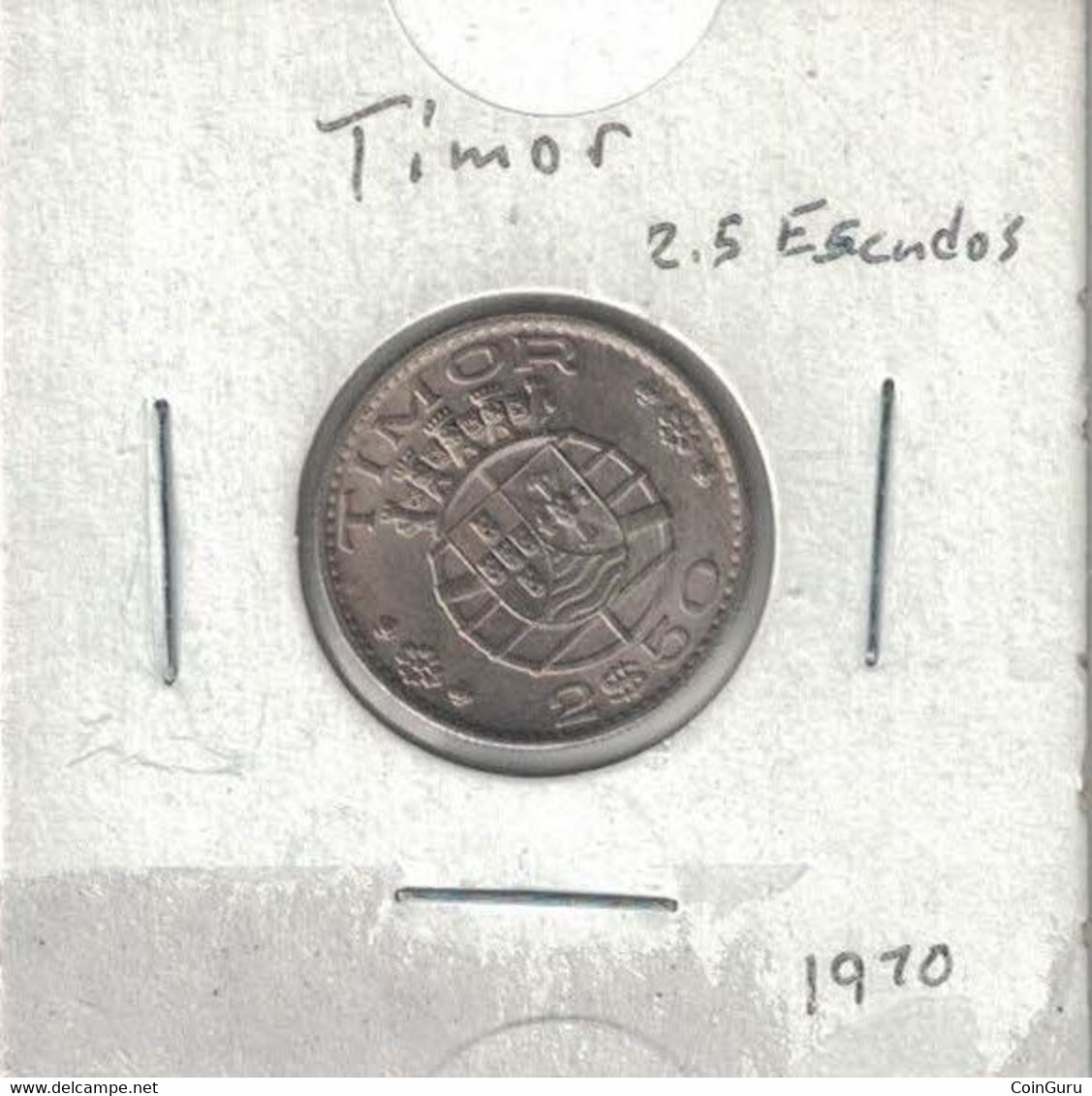 Timor 2$50 2.5 Escudos 1970 High Grade - Timor