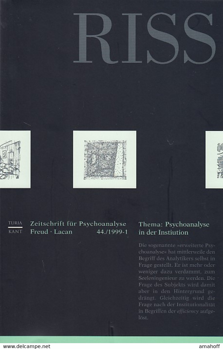 RISS. Zeitschrift Für Psychoanalyse. Freud - Lacan: Zeitschrift Für Psychoanalyse, Freud, Lacan - Psychology