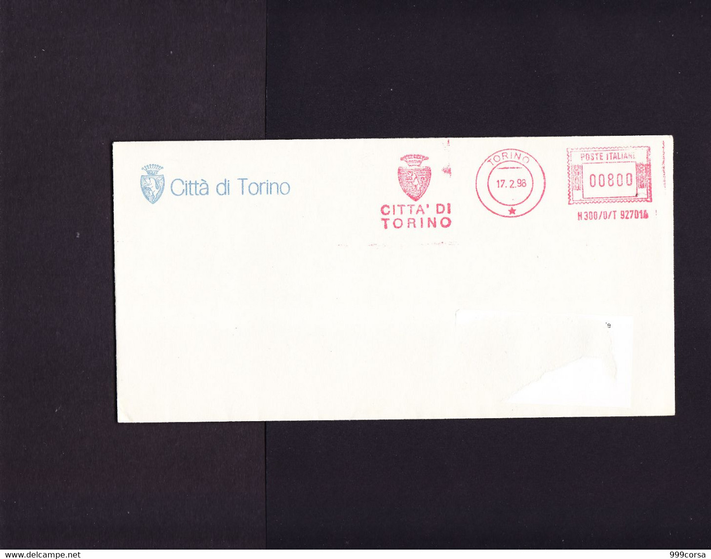 Stemmi, Torino, Toro Rampante, Affranc. Meccanica 17-2-98 - Covers