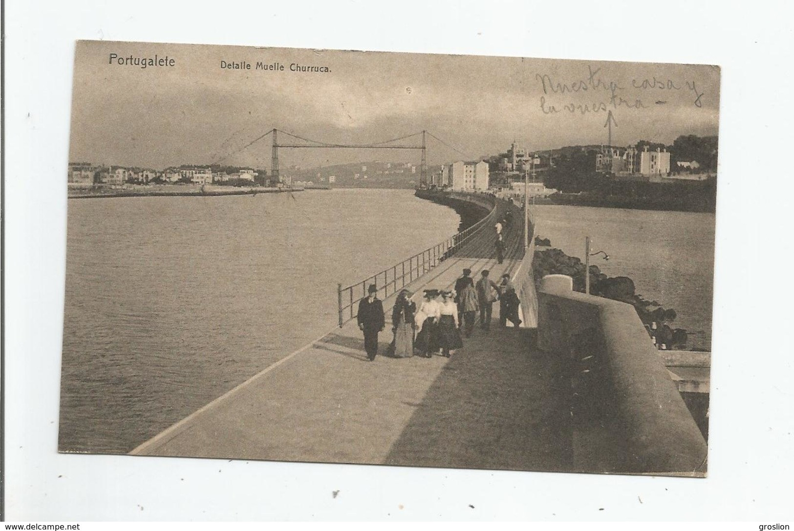 PORTUGALETE DETALLE MUELLE CHURRUCA 1910 - Vizcaya (Bilbao)