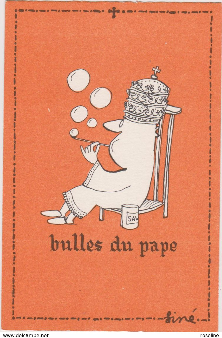 SINE Ed Pulcinella - Humour Bulles Pape  - CPM 10,5x15 TBE Neuve - Sine