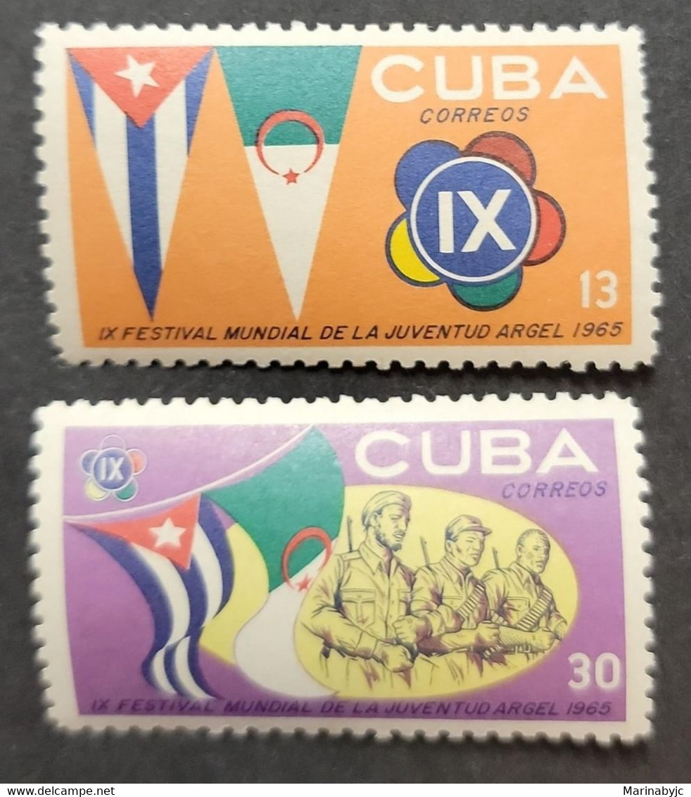 SP) 1965 CUBA, IX WORLD YOUTH FESTIVAL IN ALGIERS, HIGH VALUE EDIFIL, MNH - Autres & Non Classés