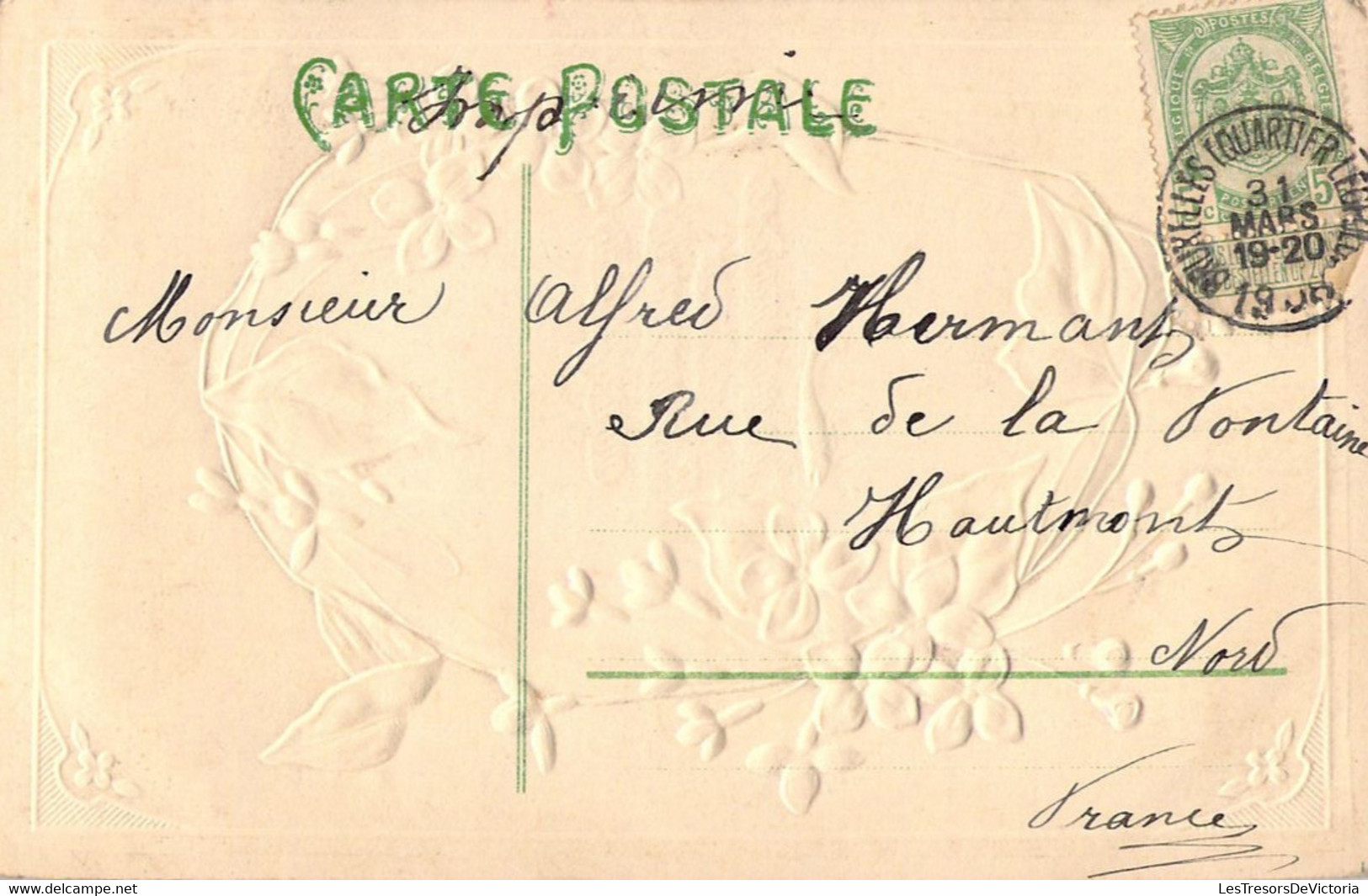 Je Vous Envoie Ce Poisson Comme Gage De Mon Affection - 1908 - Carte En Relief - 1 De April (pescado De Abril)