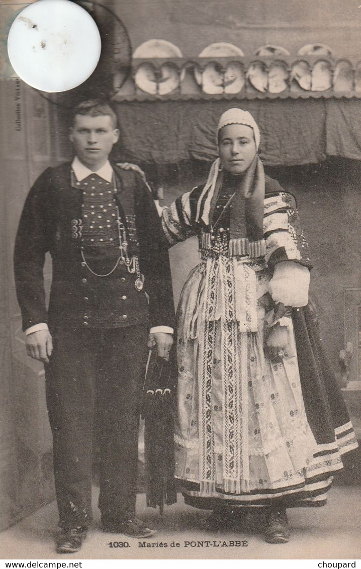 -  Carte Postale Ancienne De  En Bretagne     Mariés De Pont L'Abbé - Bekende Personen