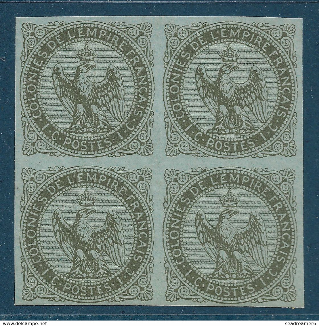 Colonies France Aigle Imperial N°1** Bloc De 4 Fraicheur Postale TTB - Aigle Impérial