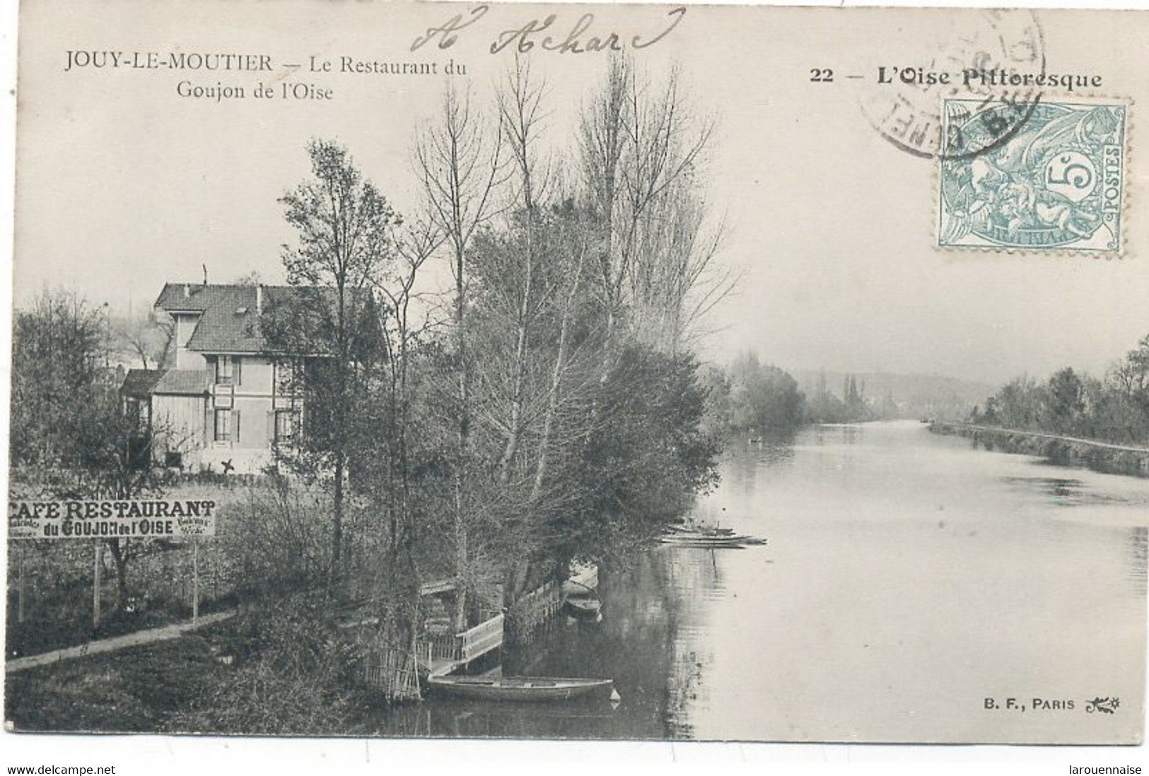 95 - JOUY -LE -MOUTIER -LE RESTAURANT DU GOUJON DE L'OISE . - Jouy Le Moutier