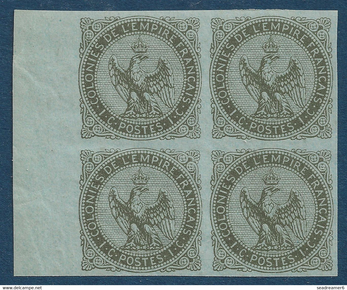 Colonies France Aigle Imperial N°1** Bloc De 4 BDFeuille Fraicheur Postale TTB - Águila Imperial