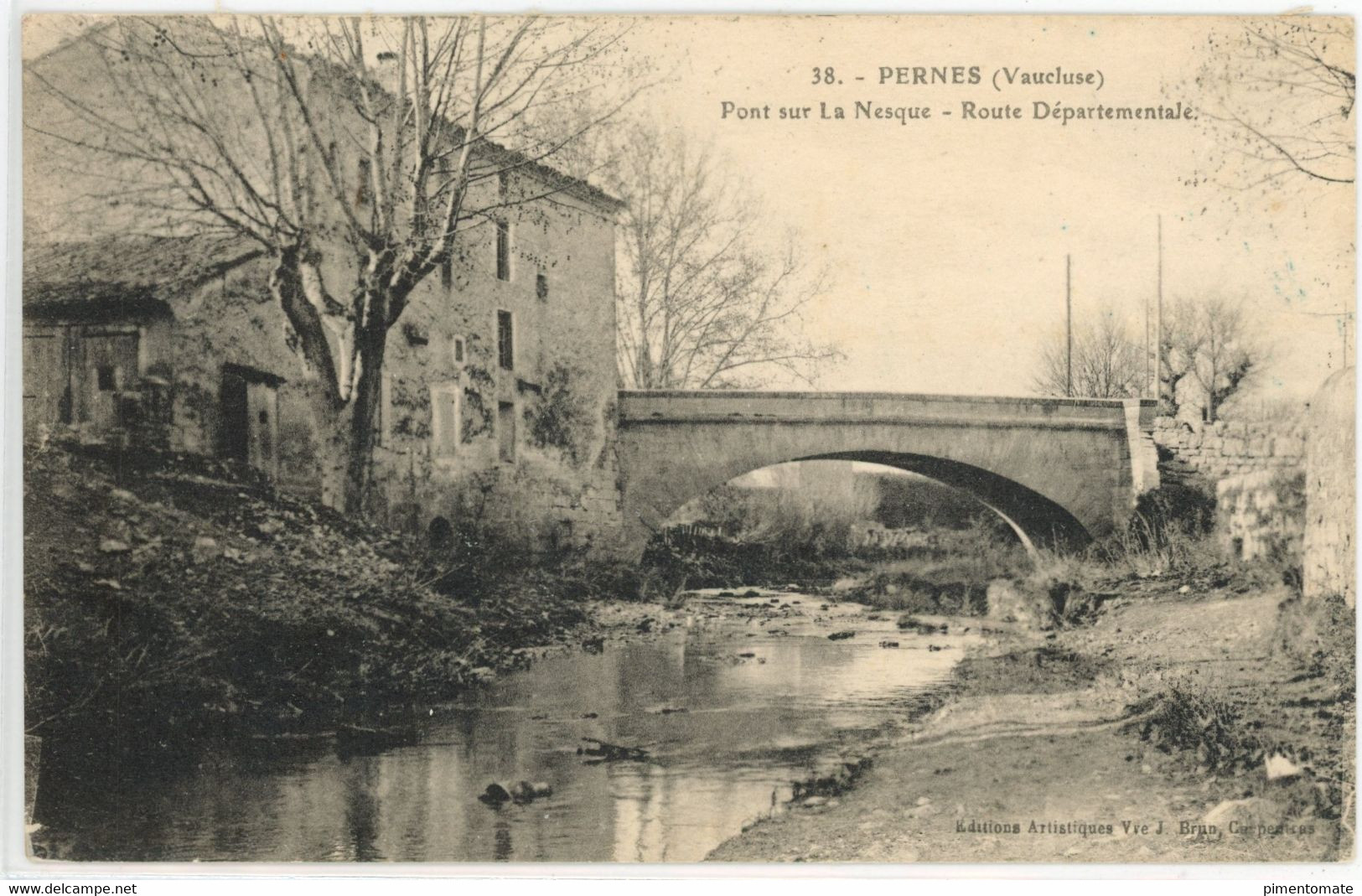 PERNES PONT SUR LA NESQUE ROUTE DEPARTEMENTALE 1931 - Pernes Les Fontaines