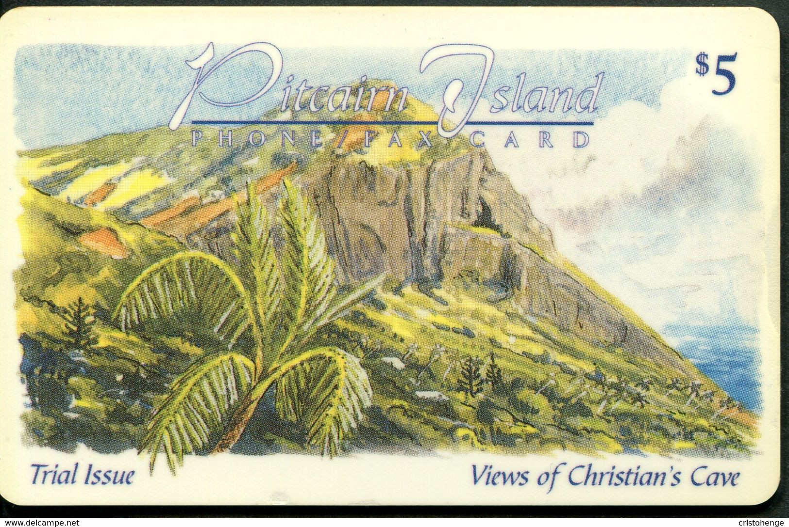 Pitcairn Islands 1999 Phonecard - Christan's Cave - $5 Card - Pitcairneilanden