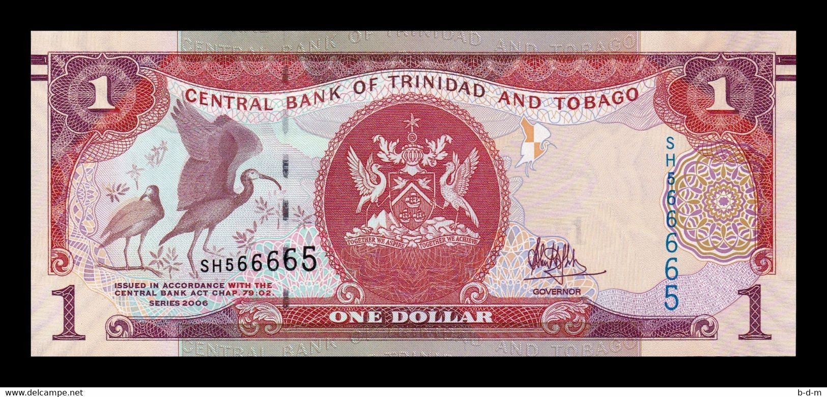 Trinidad & Tobago 1 Dollar 2006 (2017) Pick 46Ab Capicua Radar SC UNC - Trinidad & Tobago