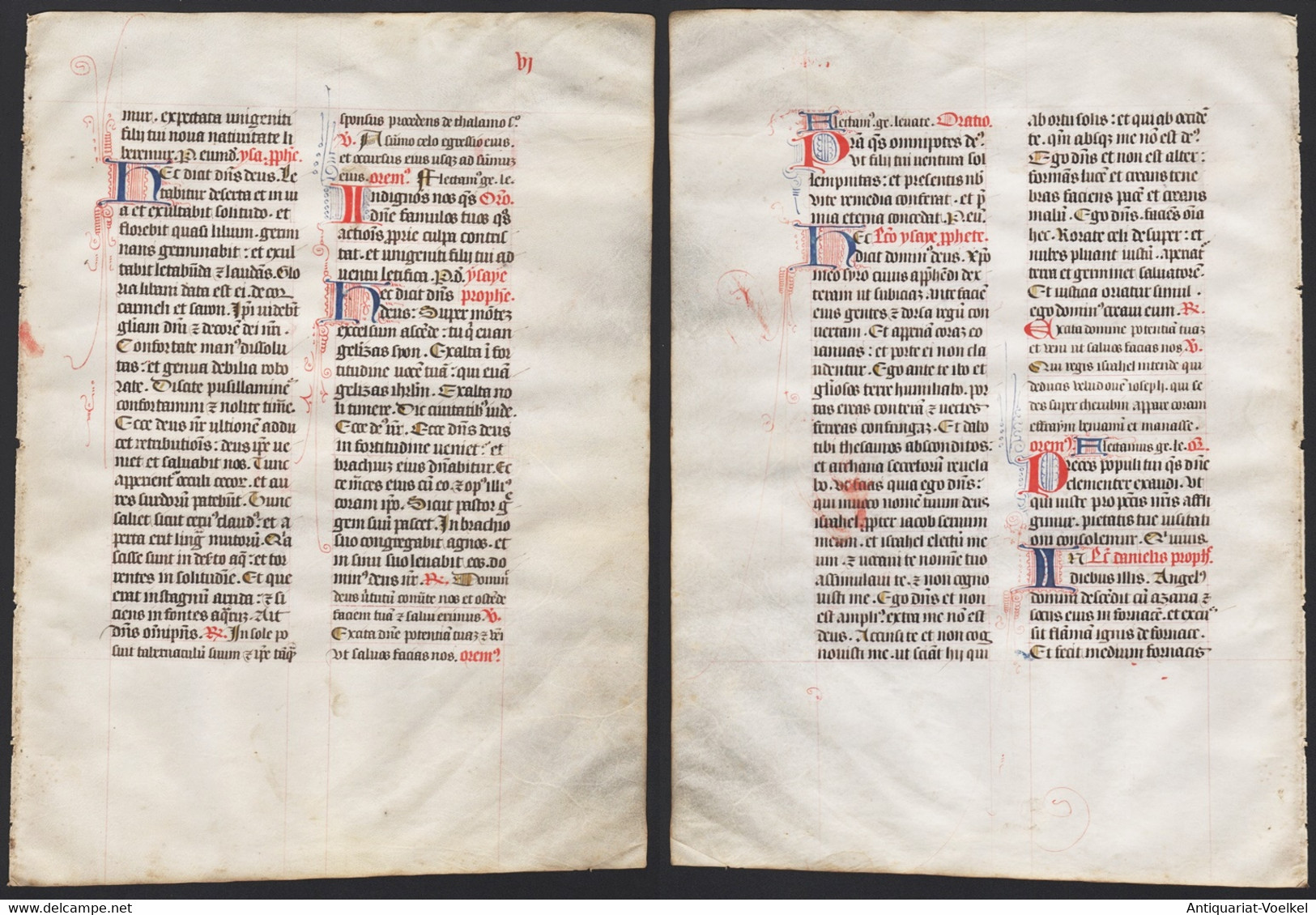 Missal Missale Manuscript Manuscrit Handschrift - (Blatt / Leaf VI) - Theater & Scripts