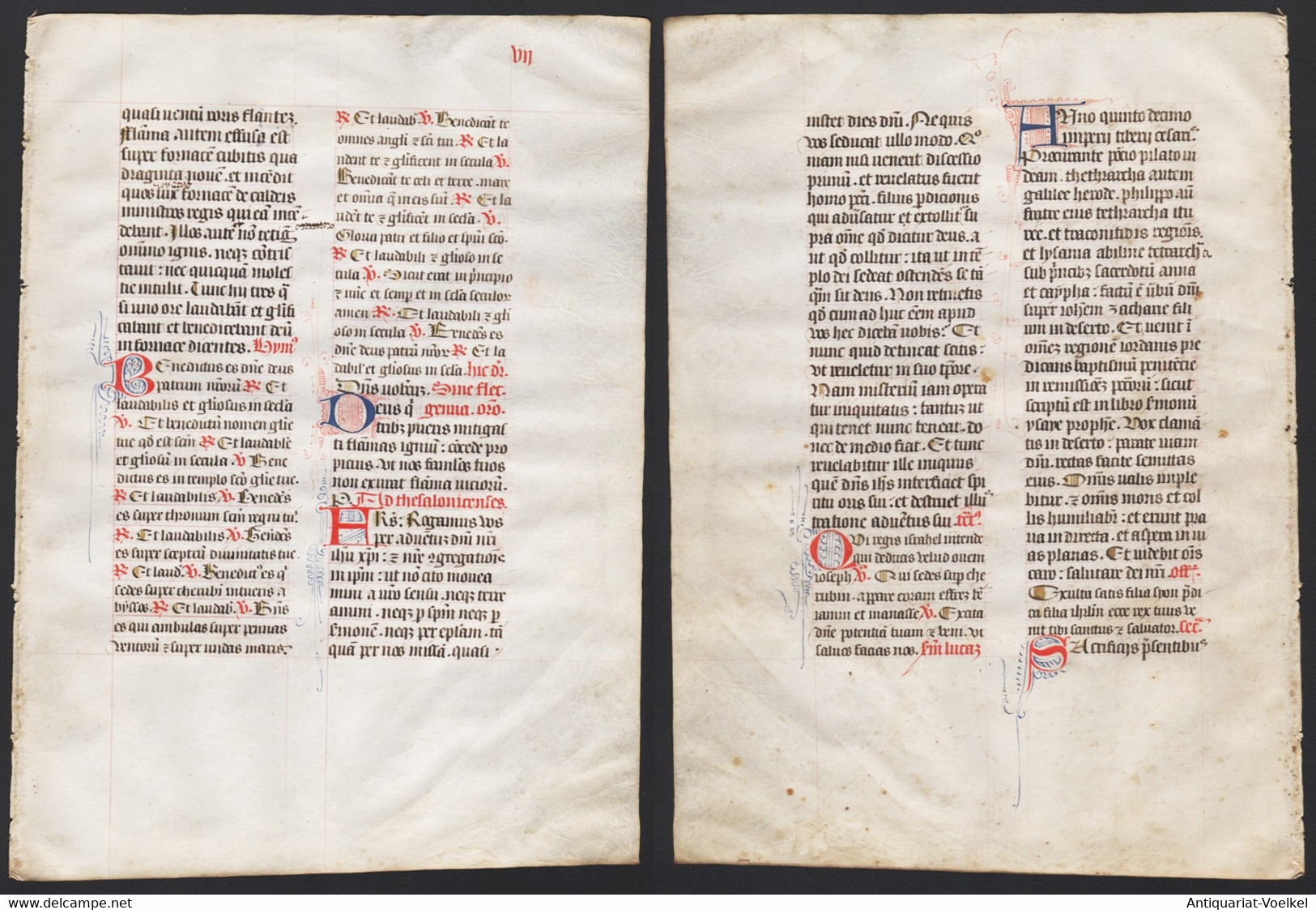 Missal Missale Manuscript Manuscrit Handschrift - (Blatt / Leaf VII) - Theater & Drehbücher