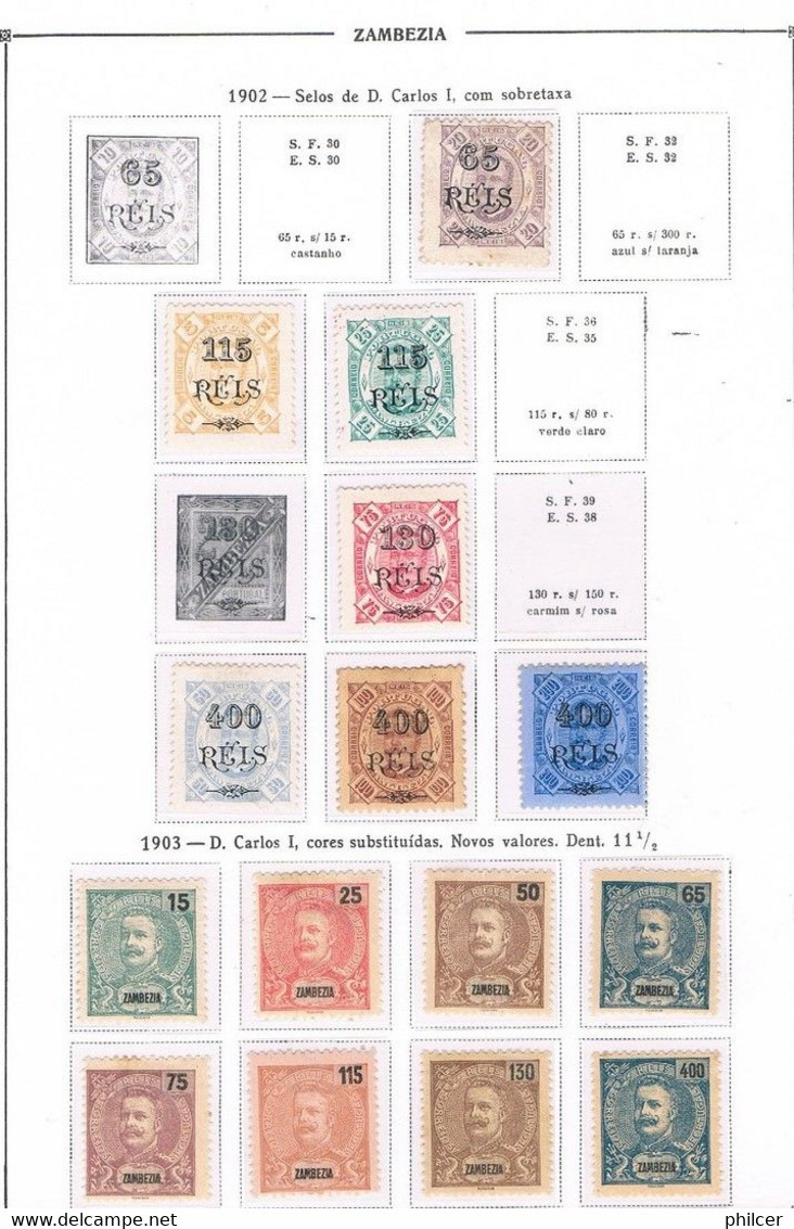 Zambézia, 1893/917, # 1.../97, MH And MNG, 6 Imagens - Sambesi (Zambezi)