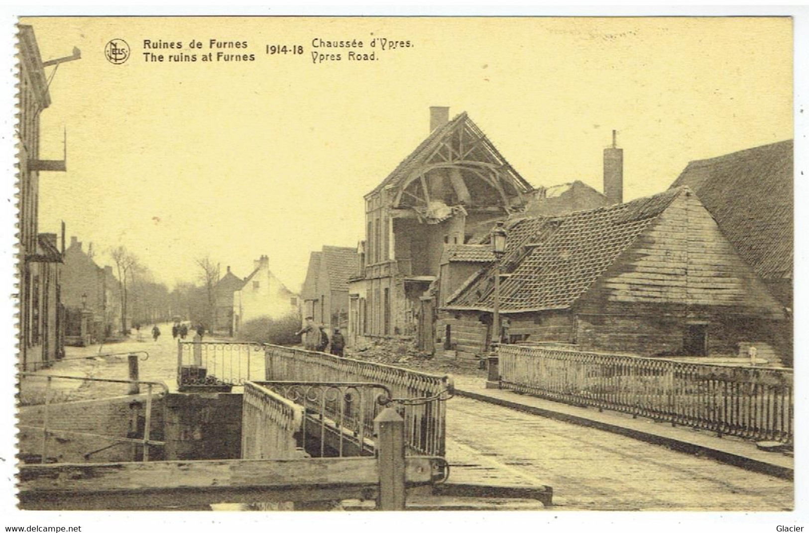 Ruines De Furnes - 1914-18 - Chaussée D' Ypres - Ypres Road - Veurne