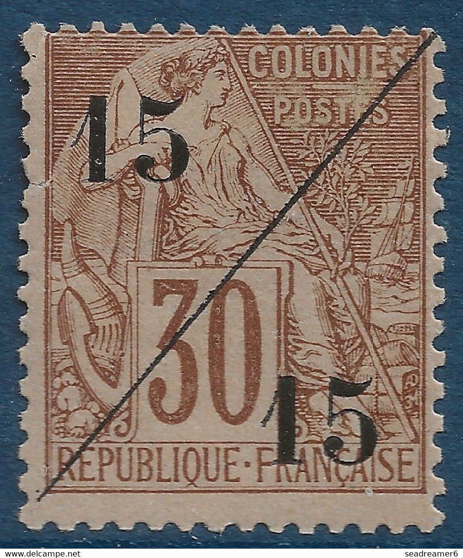 Colonies France Cochincine N°5* 15c/15c Sur 30c Brun TB - Ongebruikt