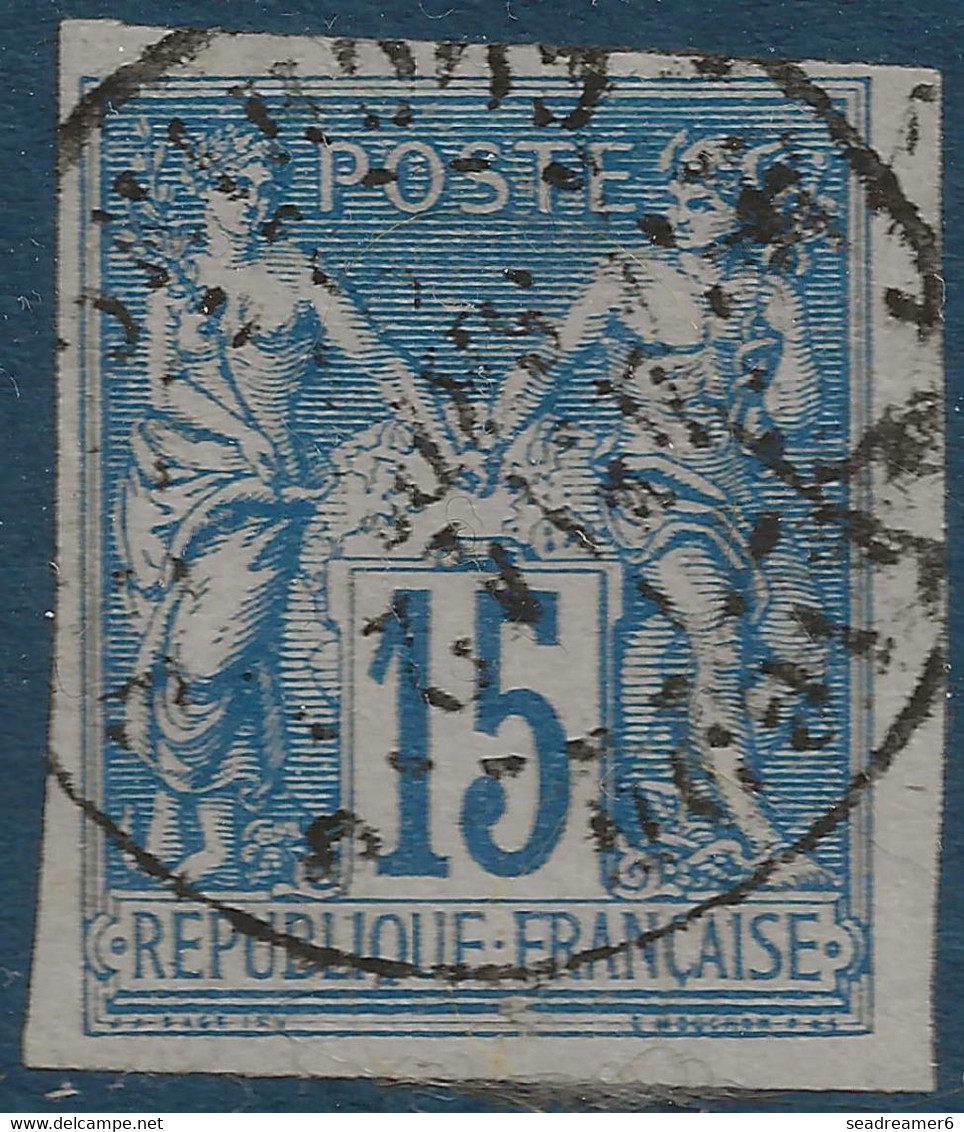 Colonies France Cochinchine TP N°41 15c Bleu Oblitéré "SAIGON/COCHINCHINE" TTB Signé A.BRUN - Nuevos