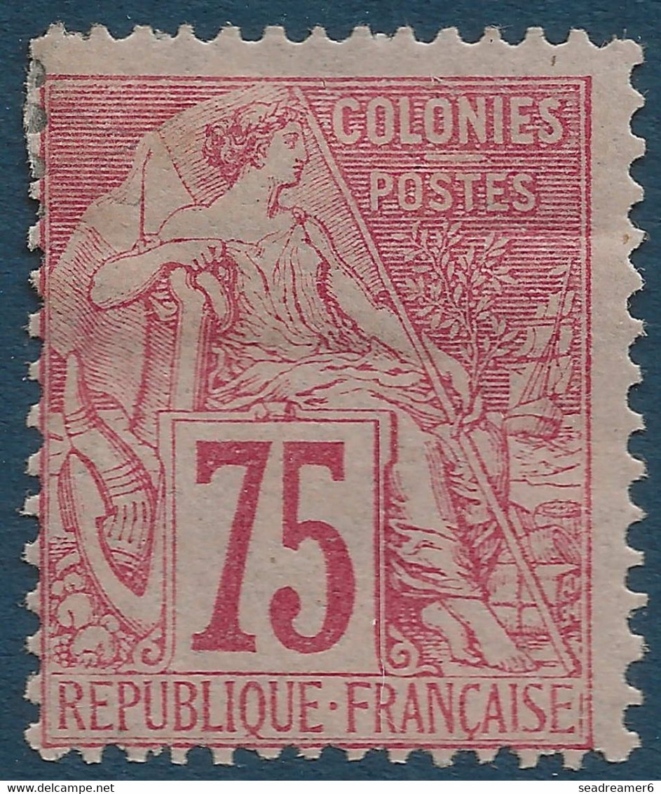 Colonies Générales France N°58* 75c Rose Tres Frais TB - Alphee Dubois