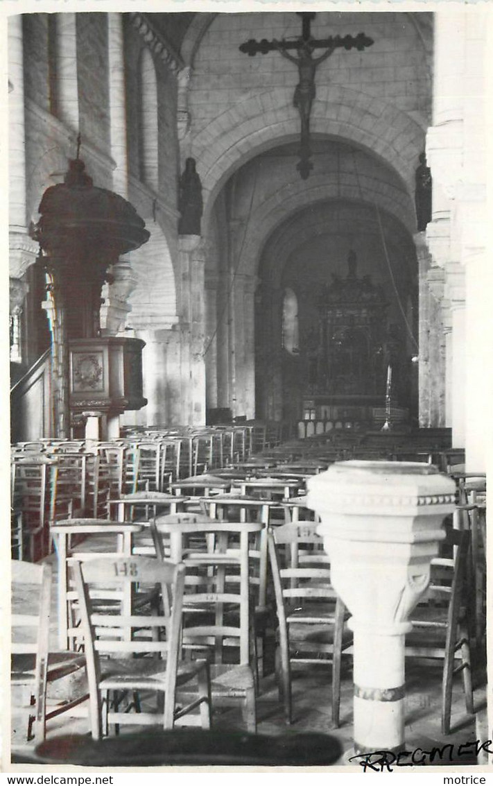 LE VAUDREUIL - Vue Générale, Vue Intérieure De L'église, Lot De Deux Cartes Photos R Regnier. - Le Vaudreuil