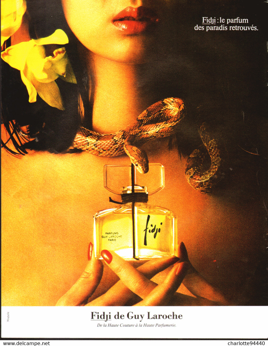 PUB PARFUM " FIDJI  " De " GUY LAROCHE   " 1981  ( 2 ) - Unclassified