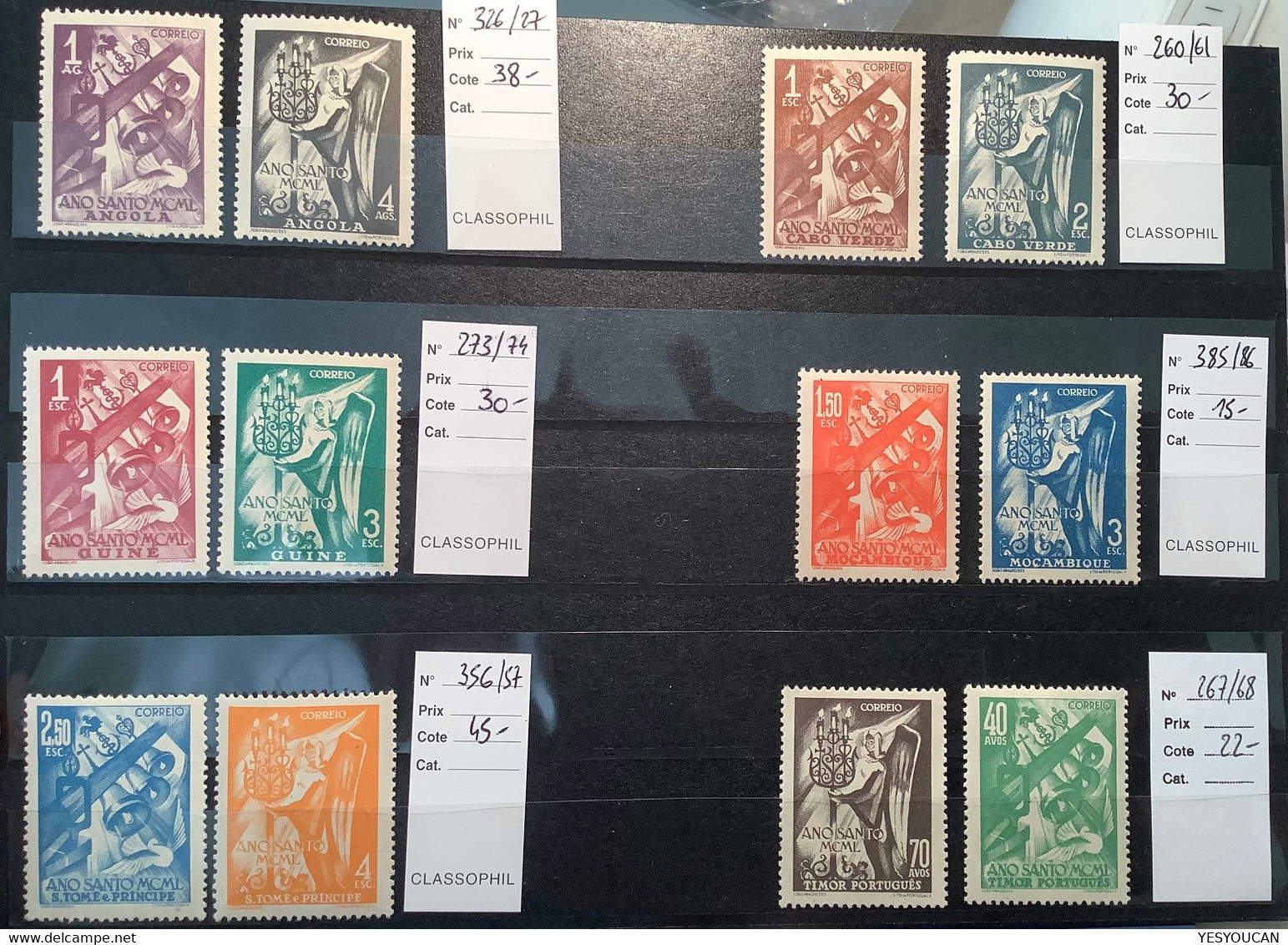 1950 “Ano Santo” VF MNH **6 Sets Angola Cabo Verde Guiné Timor Moçambique S.Tomé E Principe (religion Holy Year - Sonstige & Ohne Zuordnung