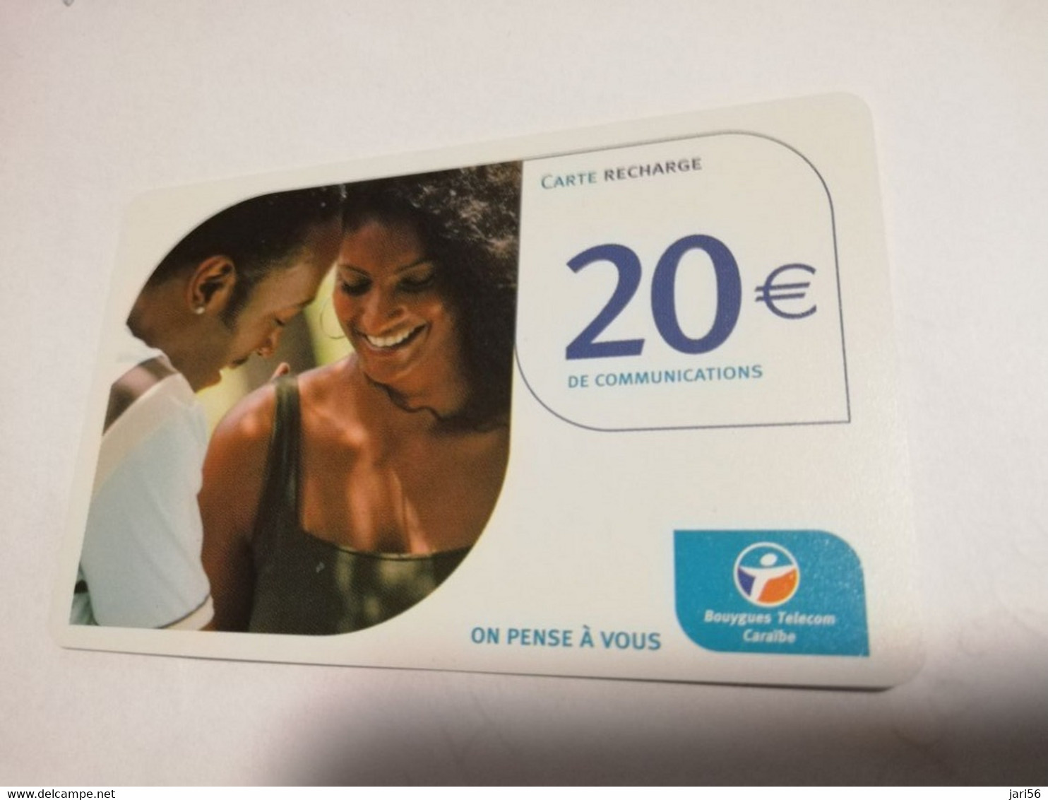 Caribbean Phonecard St Martin French Caribbean ANTILLES FRANCAISES RECHARGE BOUYGUES  20 EURO  ** 6688 ** - Antilles (Françaises)