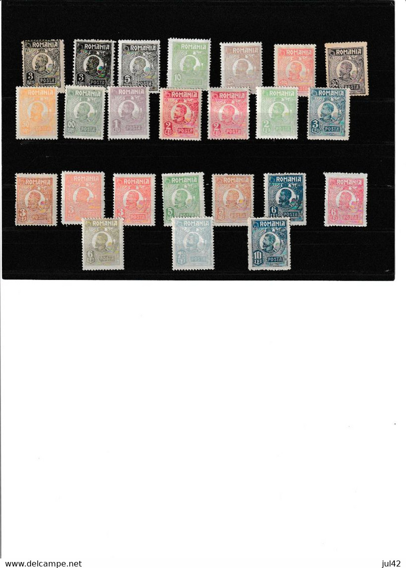 1920-1926 MH + Shades Sc.261-282, Yv. Ex 264-300, Mi. 264-85    ROM74 - Nuovi