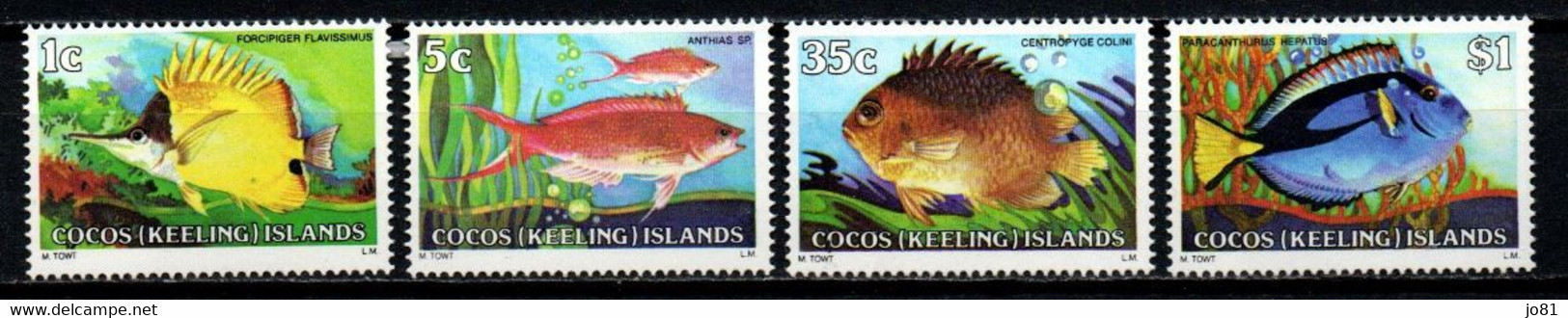 Cocos YT 34-37 Neuf Sans Charnière XX MNH Sealife Poisson Fish - Cocos (Keeling) Islands