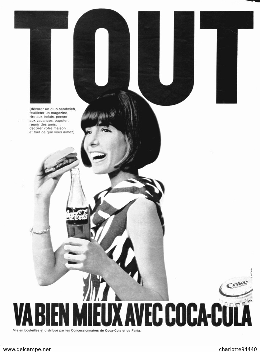 PUB    " COCA COLA  "  1968  ( 31 ) - Afiches Publicitarios