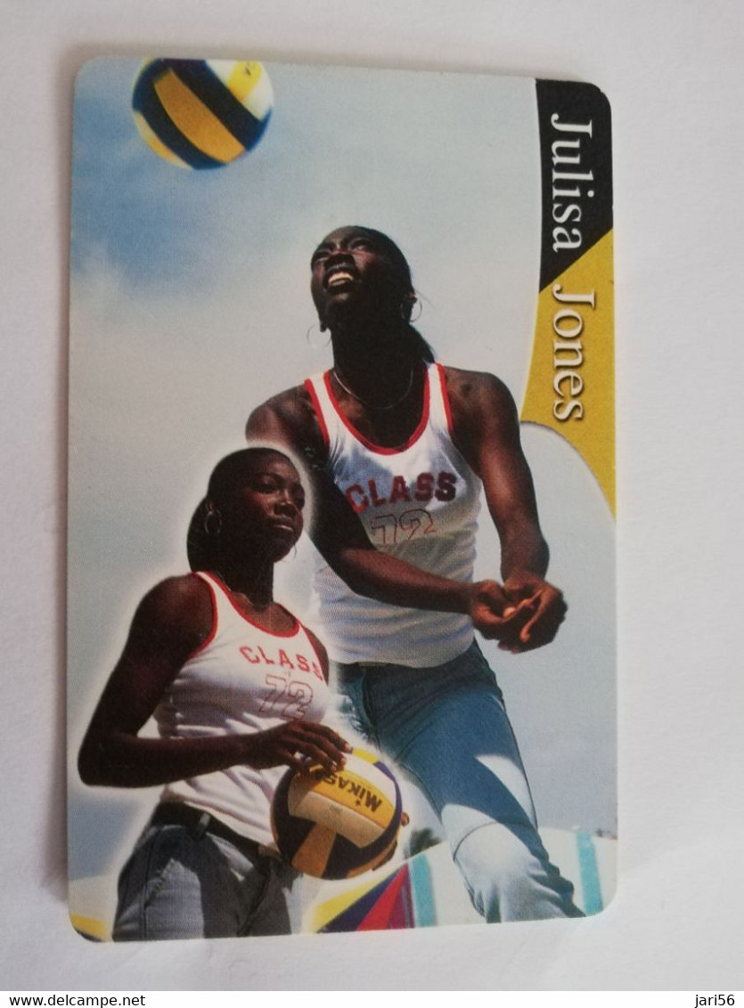 ARUBA CHIP  CARD   SETAR  SPORTS  Julisia Jones     AFL 7,50   Fine Used Card  **6700** - Aruba