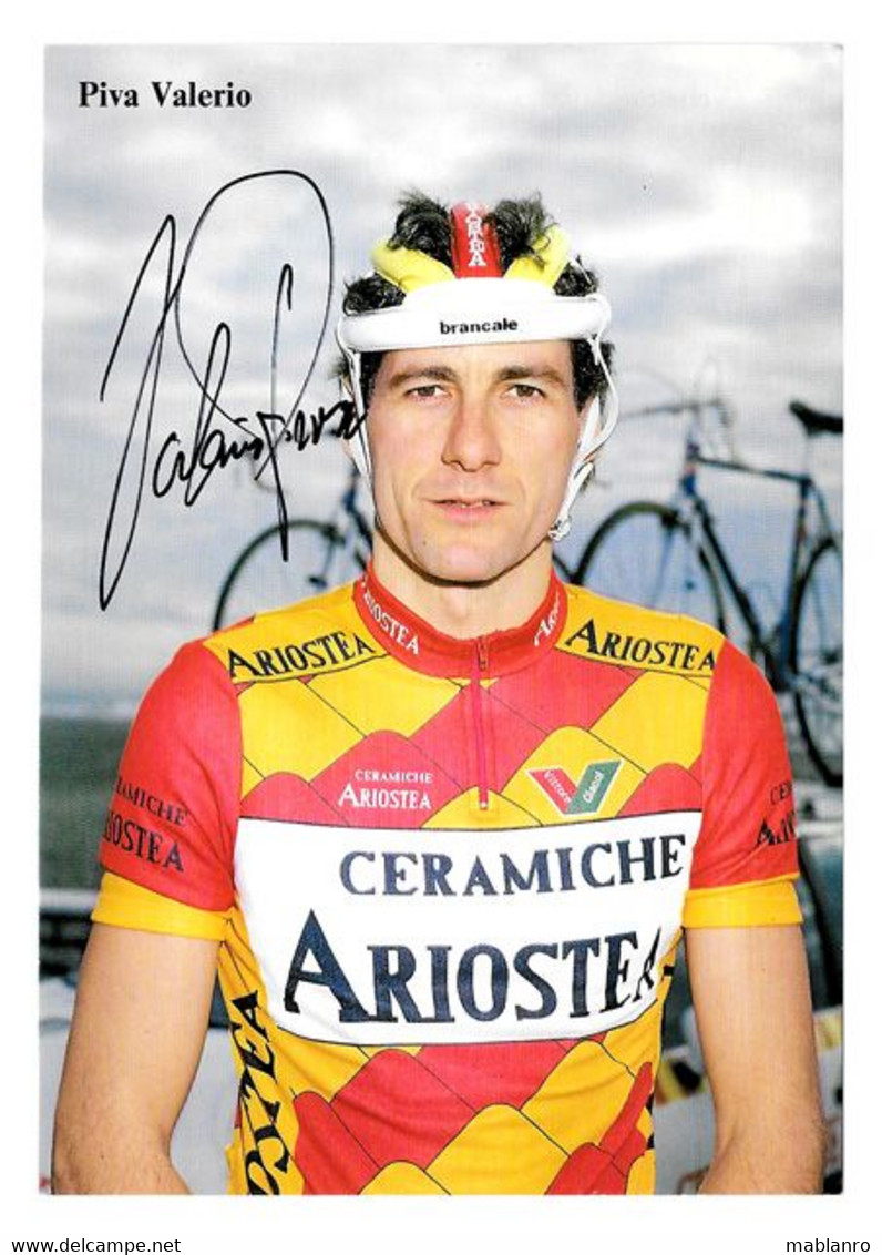 CARTE CYCLISME VALERIO PIVA SIGNEE TEAM ARIOSTEA 1988 - Ciclismo