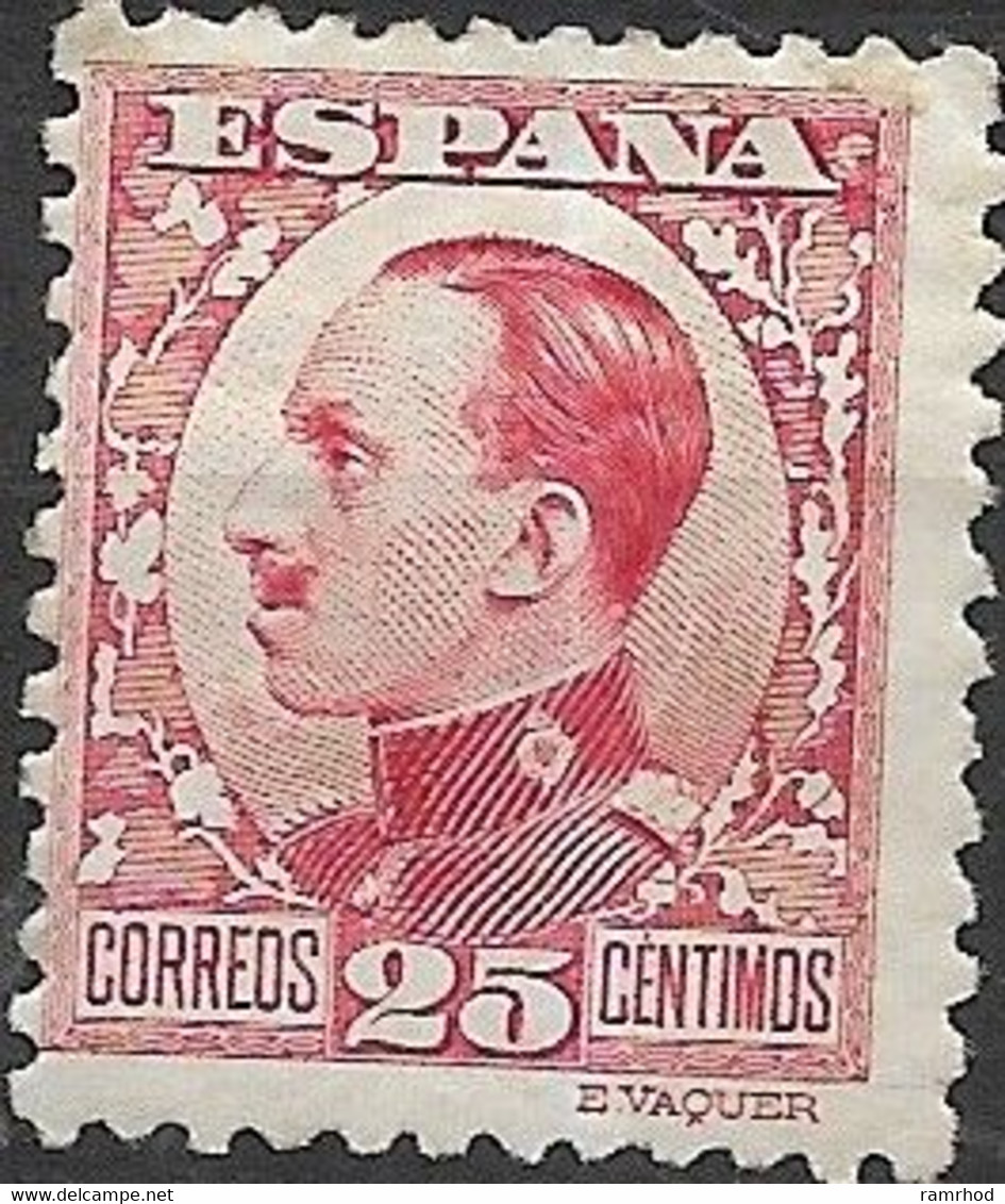 SPAIN 1930 King Alfonso XIII - 25c - Red MH - Nuevos
