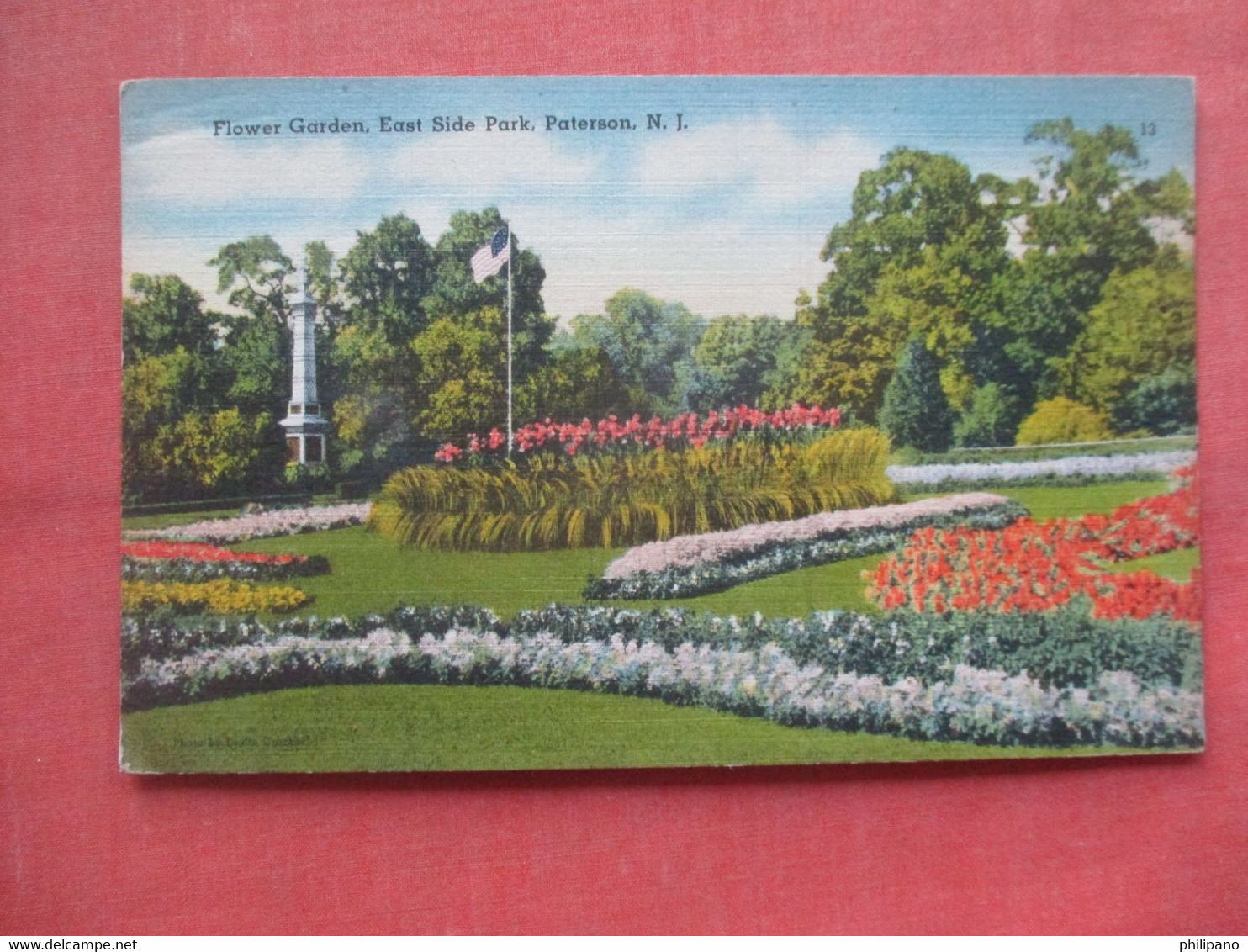 Flower Garden. East Side Park.   Paterson  New Jersey      ref  5380 - Paterson