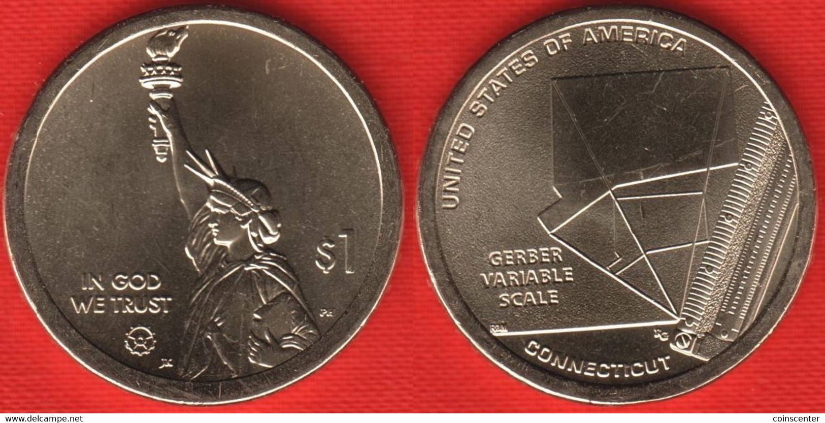 USA 1 Dollar 2020 P Mint "American Innovation - Connecticut" UNC - 2000-…: Sacagawea