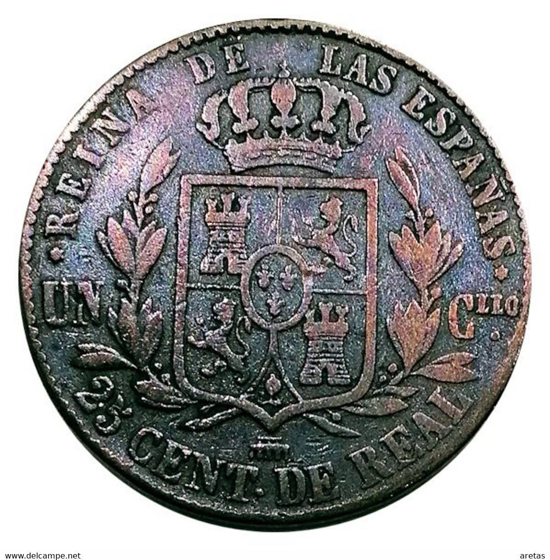 ISABEL II (1833 - 1868)  25 Centimos 1858 - Münzen Der Provinzen