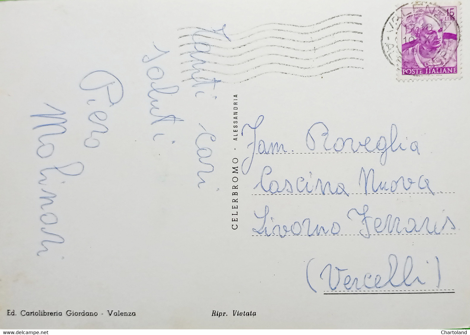 Cartolina - Valenza - Scuole - 1964 - Alessandria