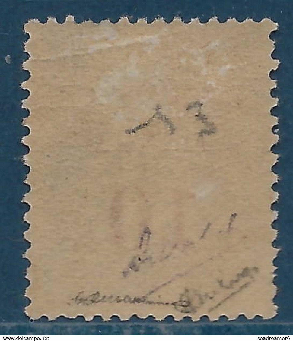 France Colonies Zanzibar N°13b* Type III 1c Sur 10c Sur 3c Gris Infime Pli De Gomme D'origine Signatures Dont R.CALVES - Nuevos