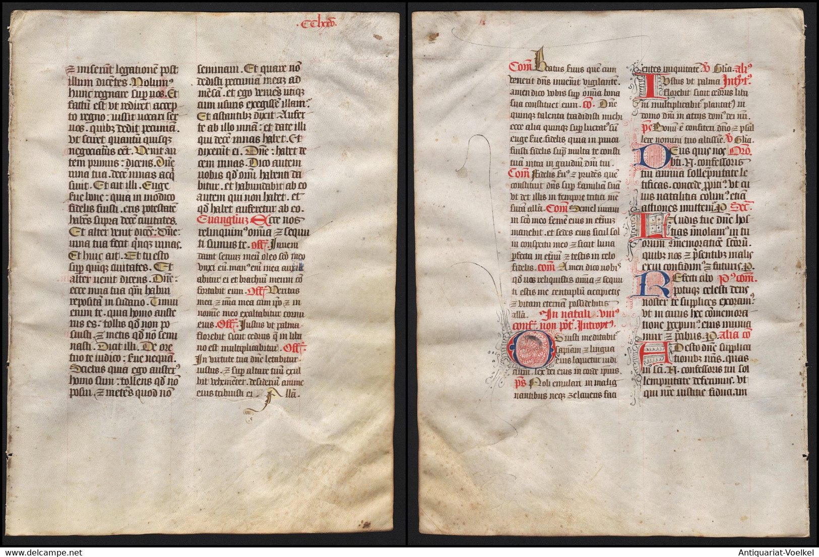 Missal Missale Manuscript Manuscrit Handschrift - (Blatt / Leaf CCLXXV) - Teatro & Sceneggiatura